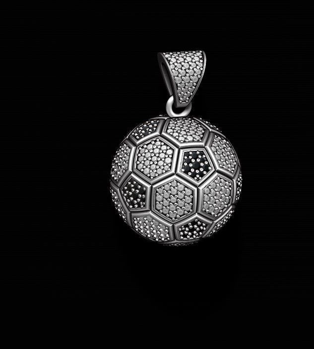 Football ball pendant 3d pack set 3D print model_9
