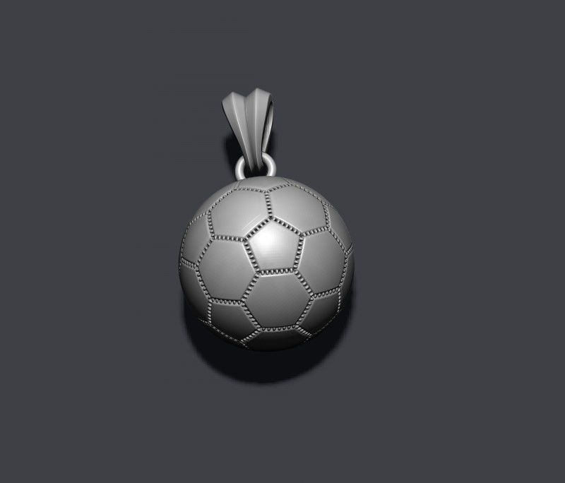 Football ball pendant 3d pack set 3D print model_5