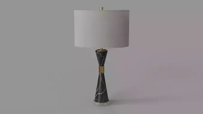 Alastair Marble Table Lamp Black