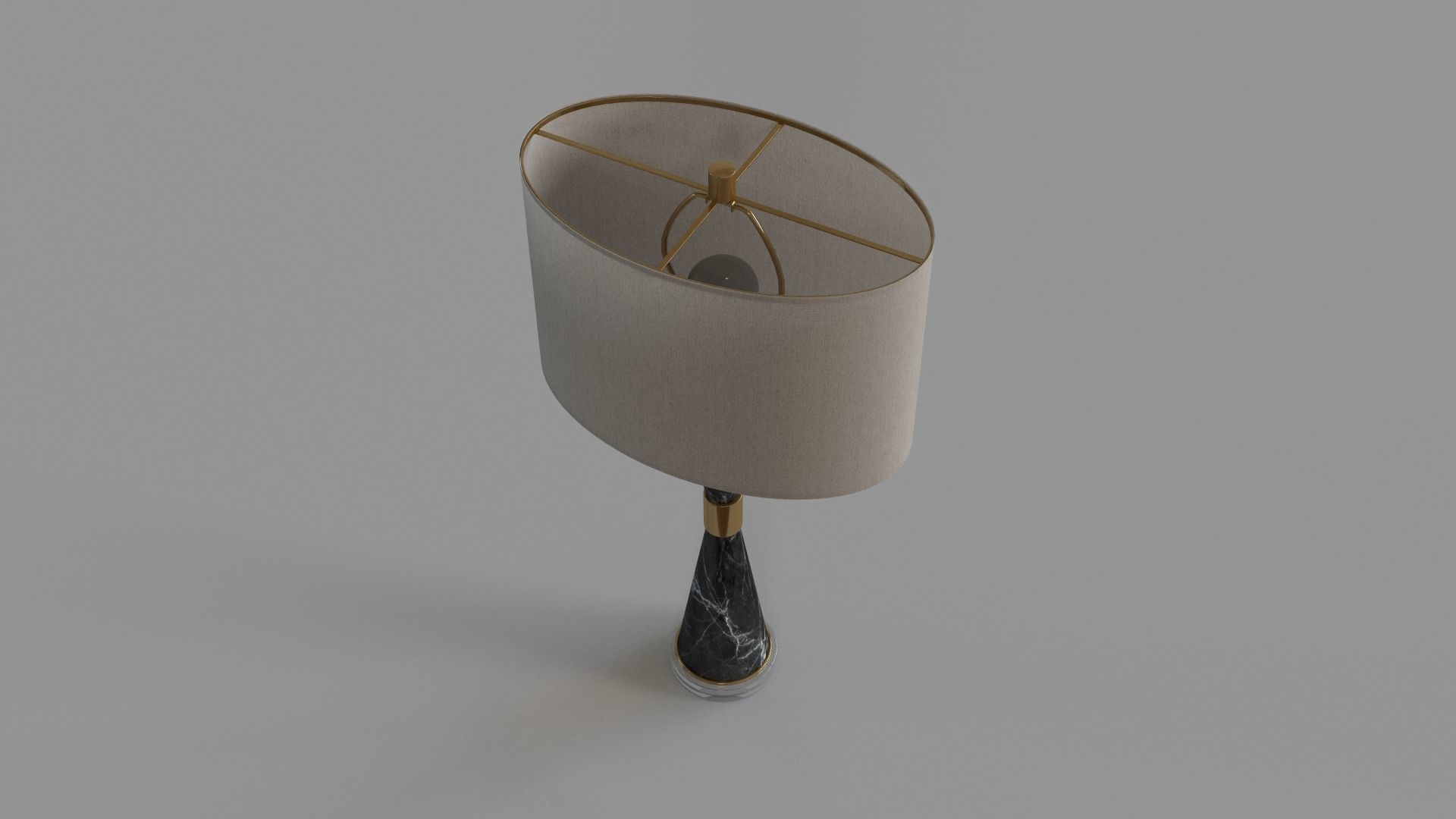 Alastair Marble Table Lamp Black 3D model_2