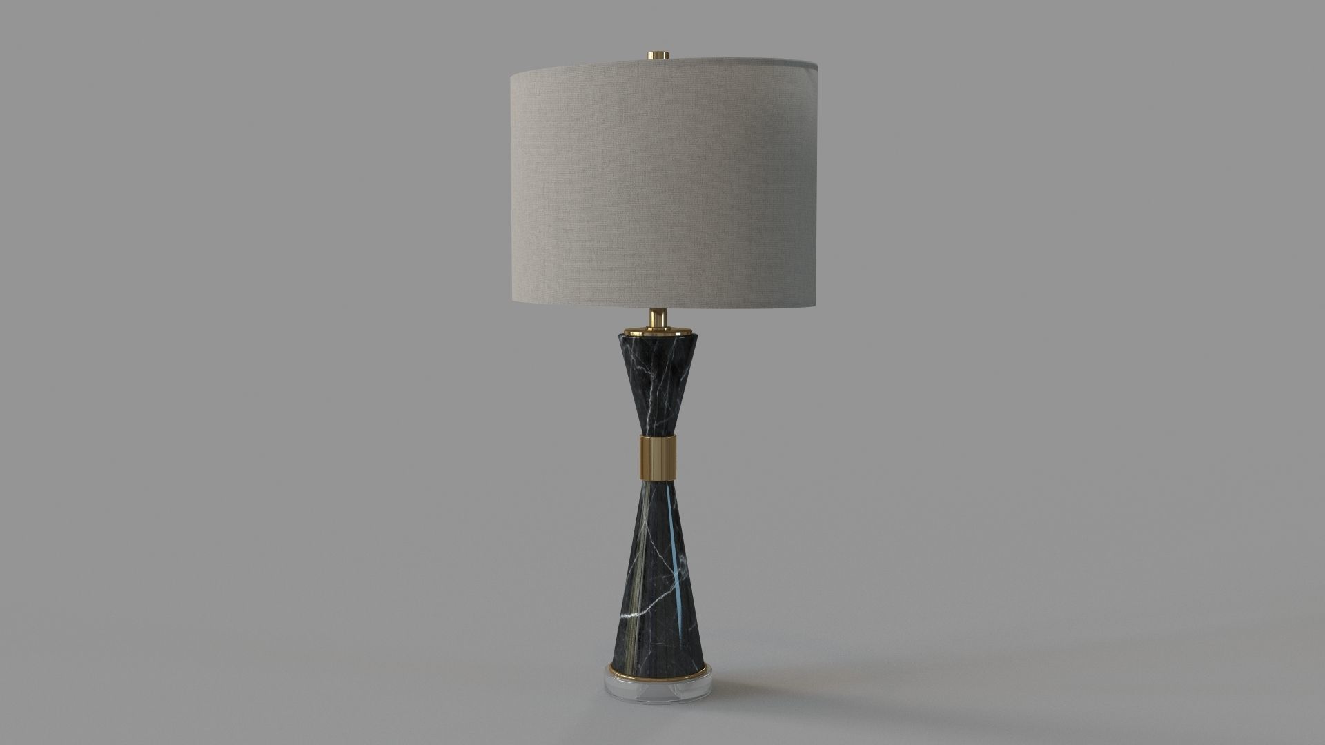Alastair Marble Table Lamp Black 3D model_3