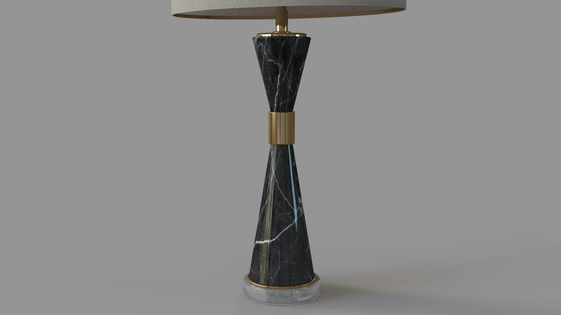 Alastair Marble Table Lamp Black 3D model_4