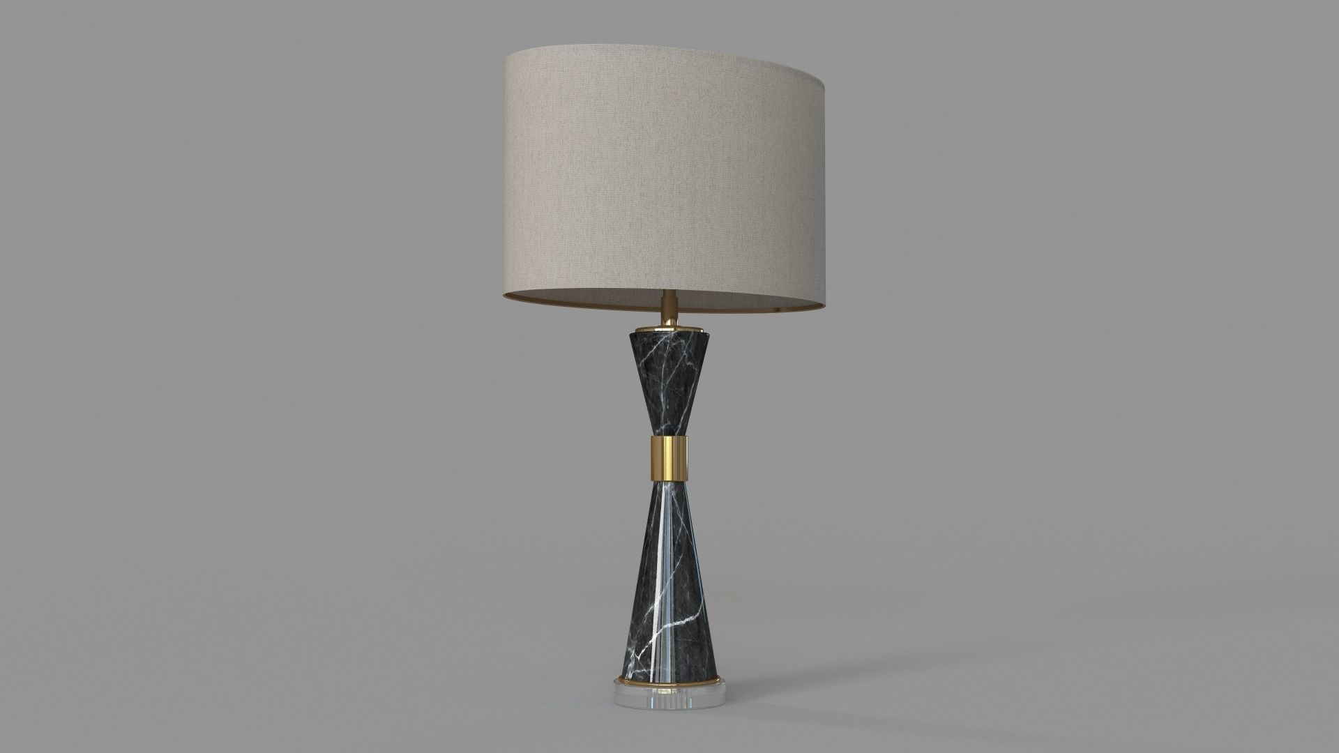 Alastair Marble Table Lamp Black 3D model_1