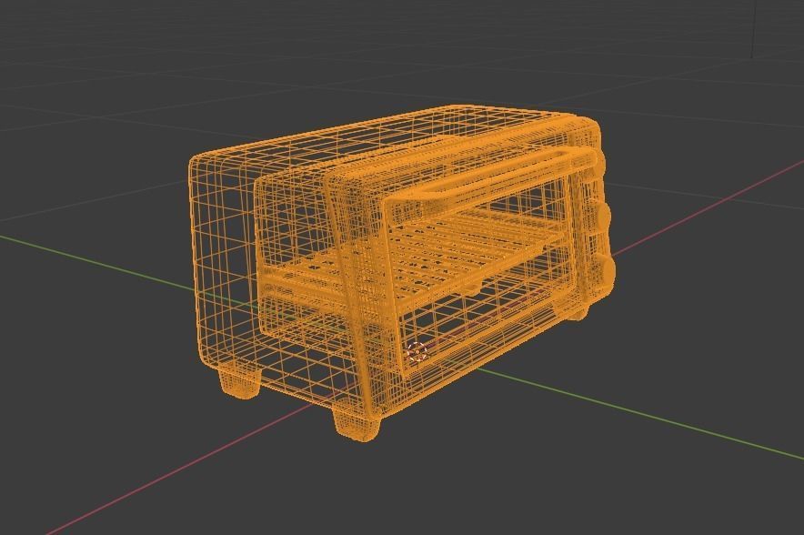 Black Decker 4-Slice Toaster Oven 3D model_7