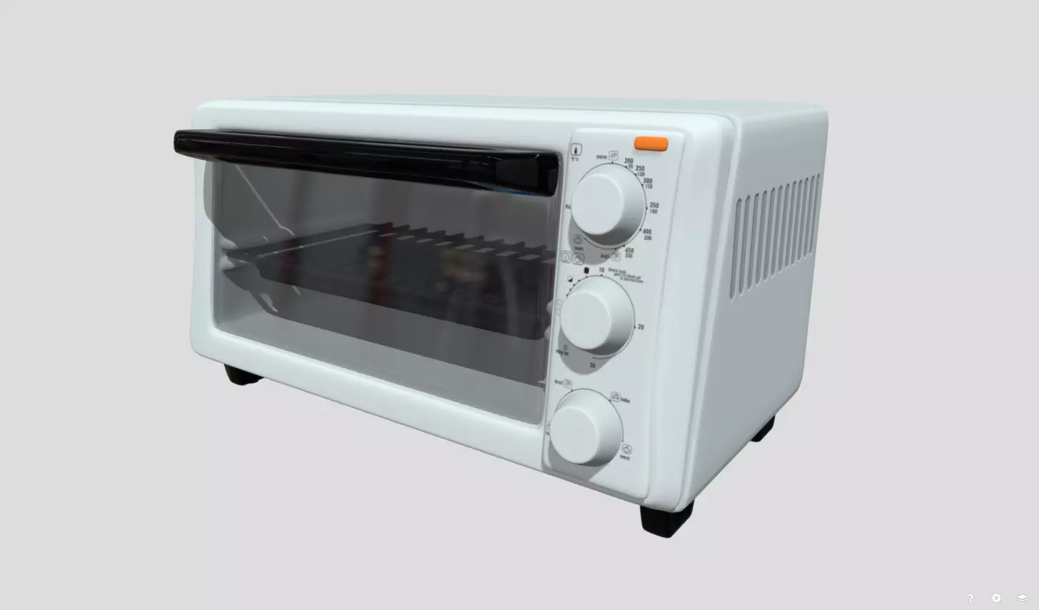 Black Decker 4-Slice Toaster Oven 3D model_0