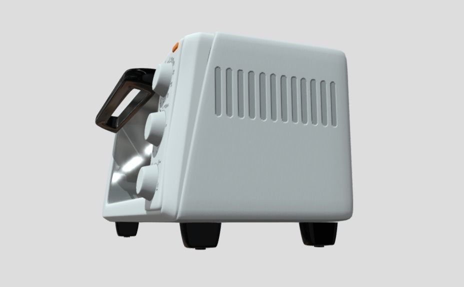Black Decker 4-Slice Toaster Oven 3D model_3