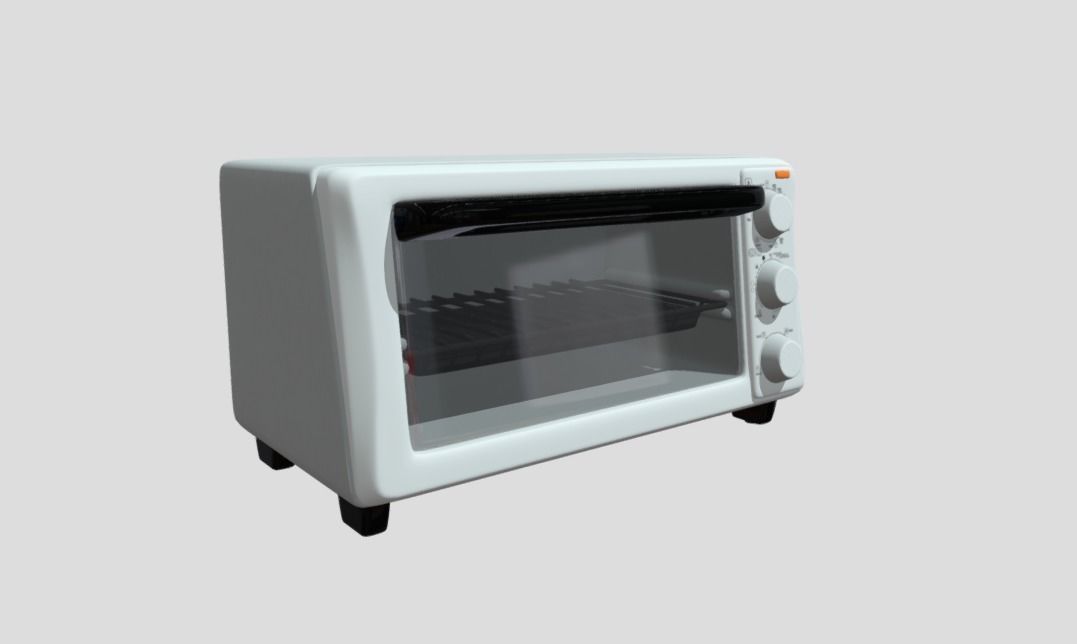 Black Decker 4-Slice Toaster Oven 3D model_4