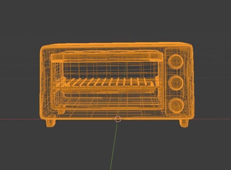 Black Decker 4-Slice Toaster Oven 3D model_6