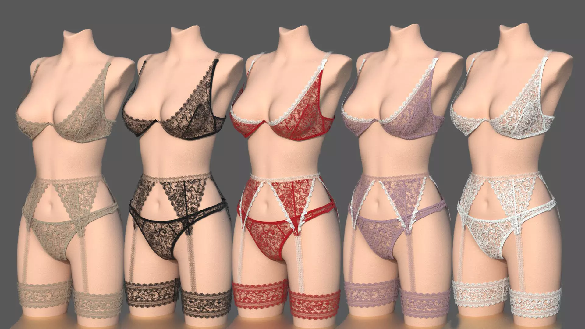 LINGERIE PACK Low-poly 3D model_0
