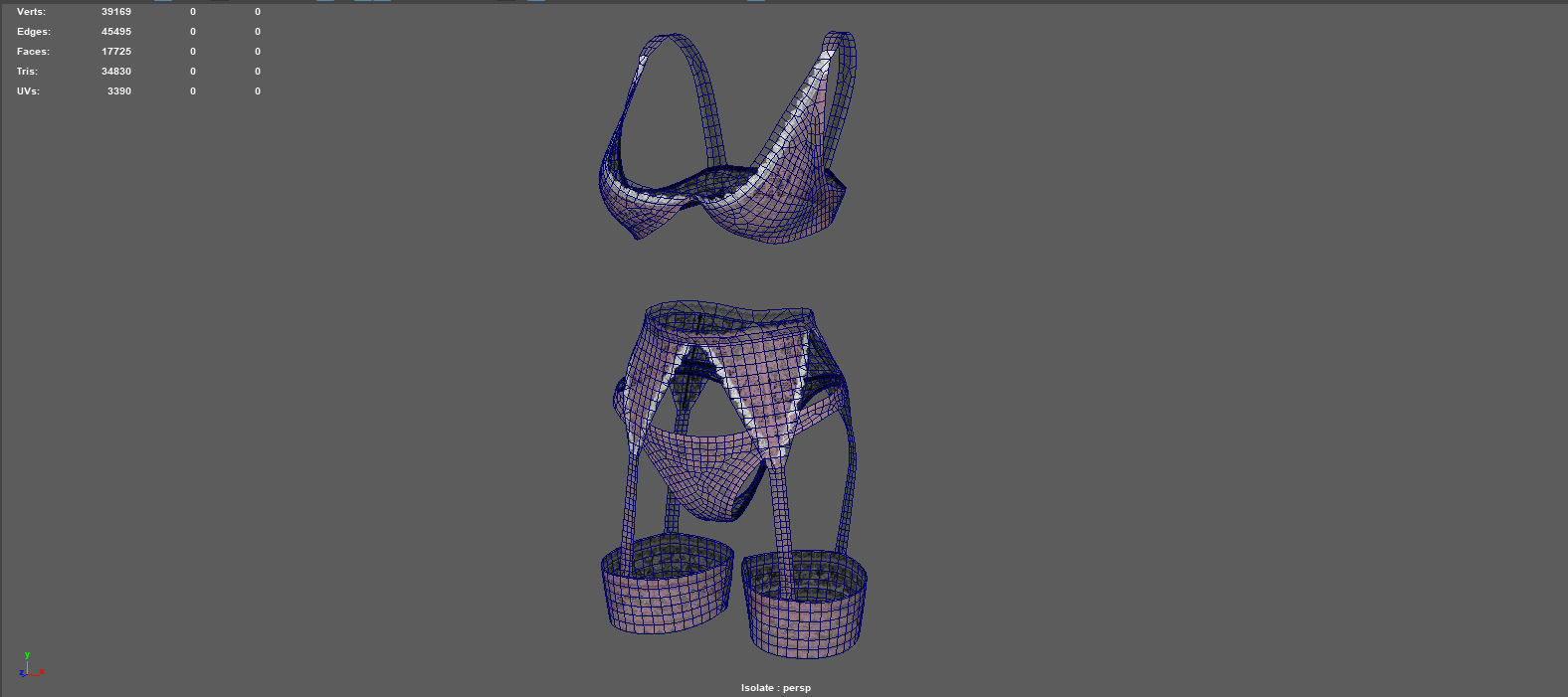 LINGERIE PACK Low-poly 3D model_14