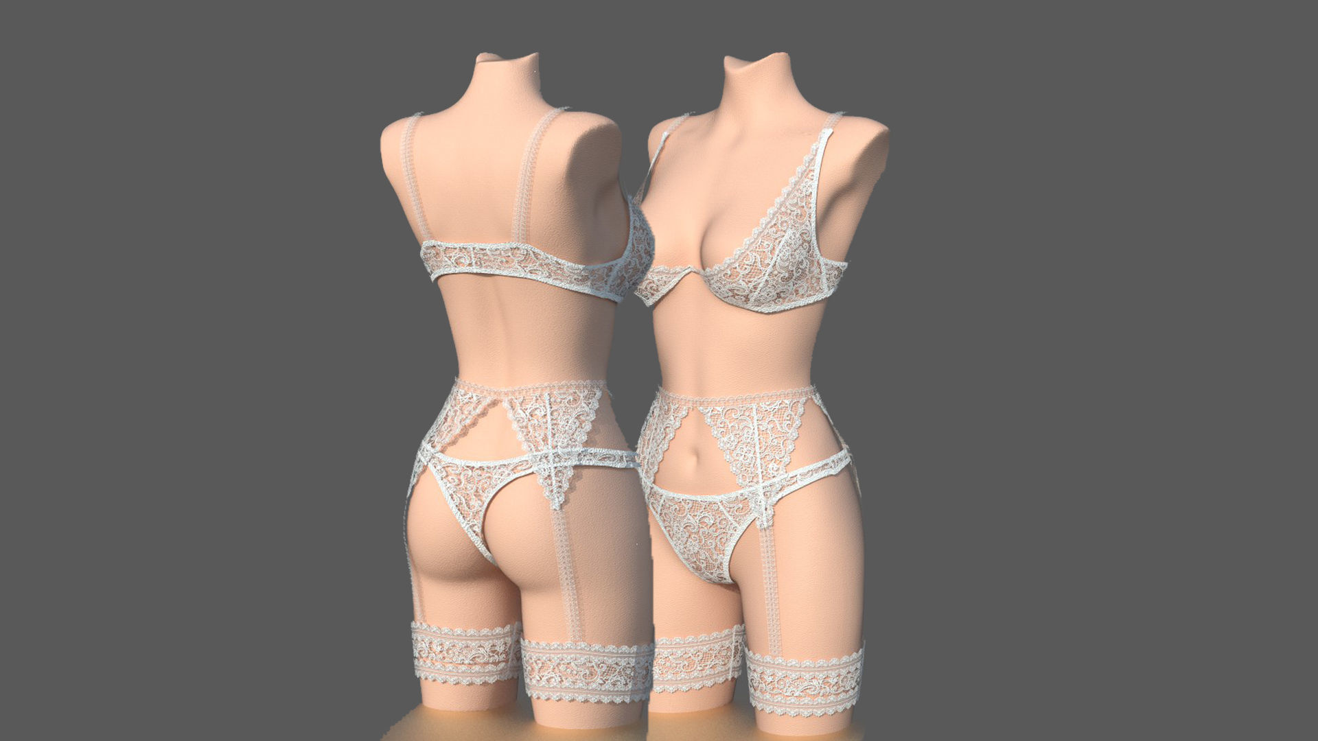 LINGERIE PACK Low-poly 3D model_1