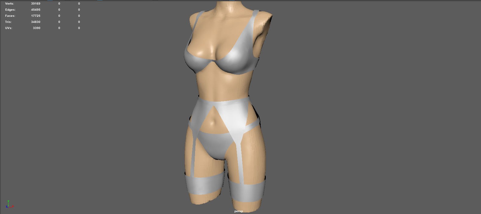 LINGERIE PACK Low-poly 3D model_12