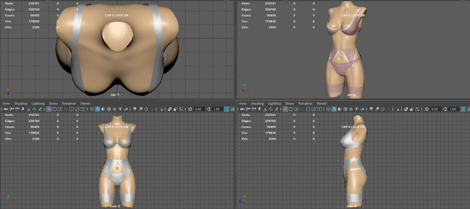 LINGERIE PACK Low-poly 3D model_17