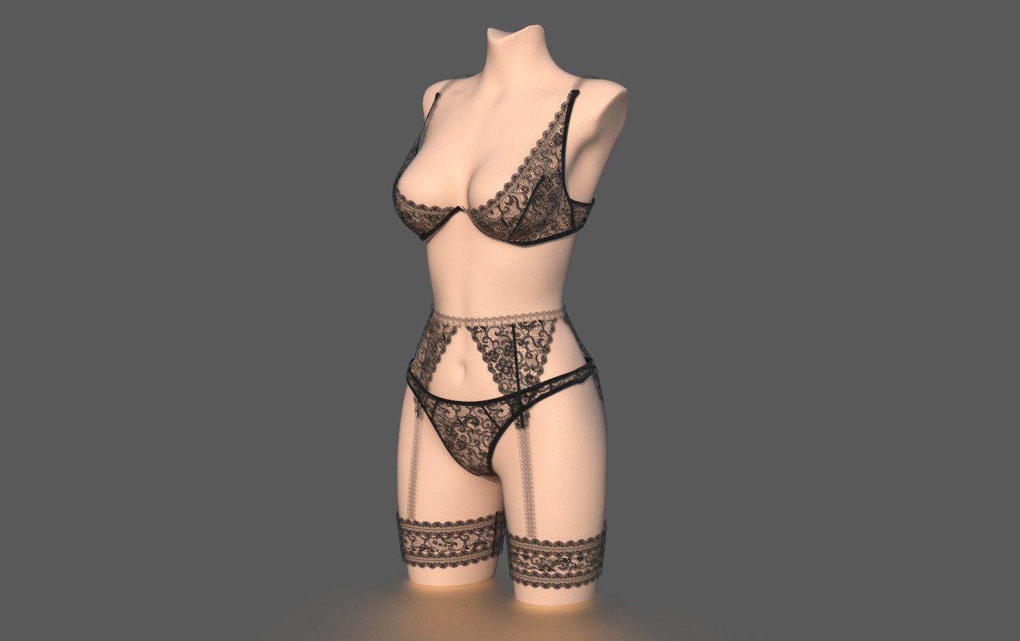 LINGERIE PACK Low-poly 3D model_3