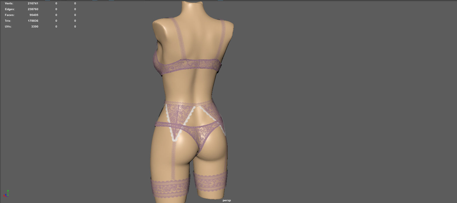 LINGERIE PACK Low-poly 3D model_15