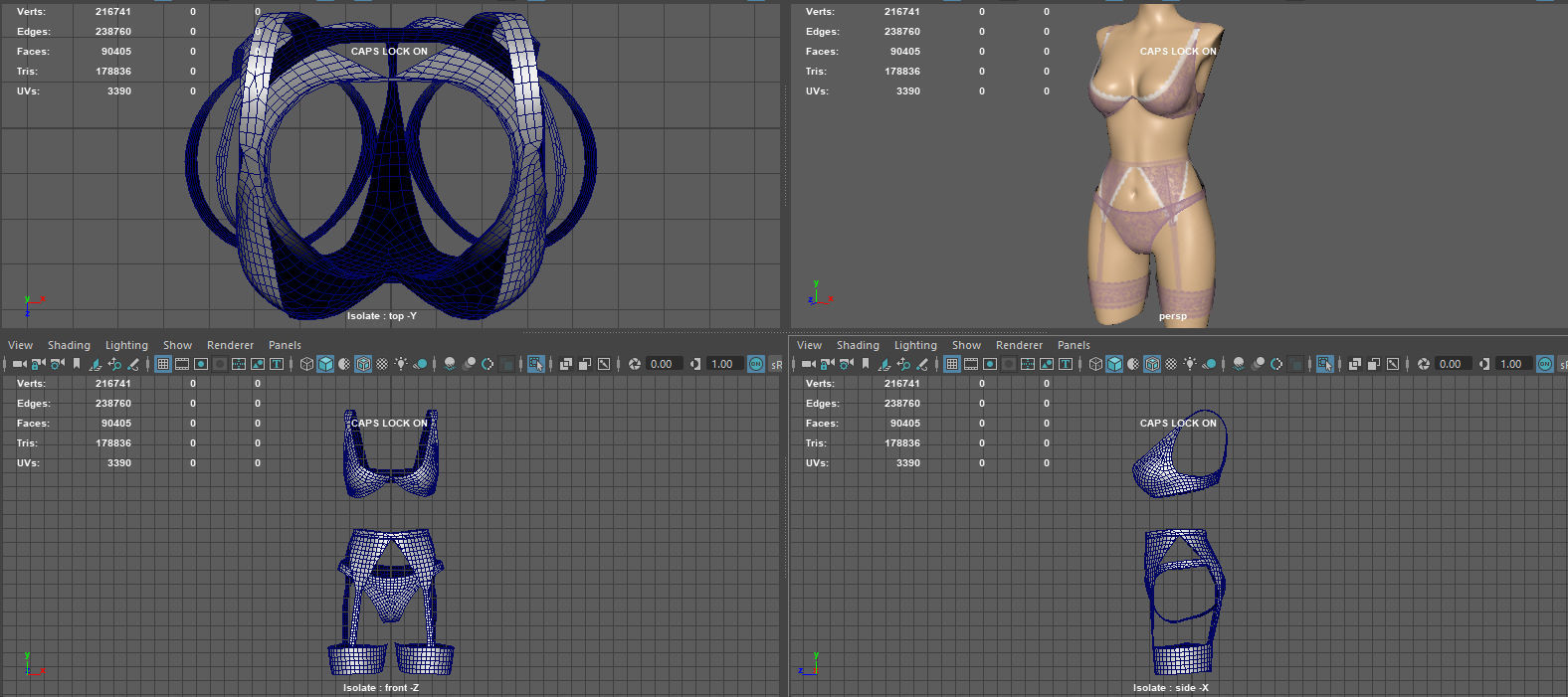 LINGERIE PACK Low-poly 3D model_18