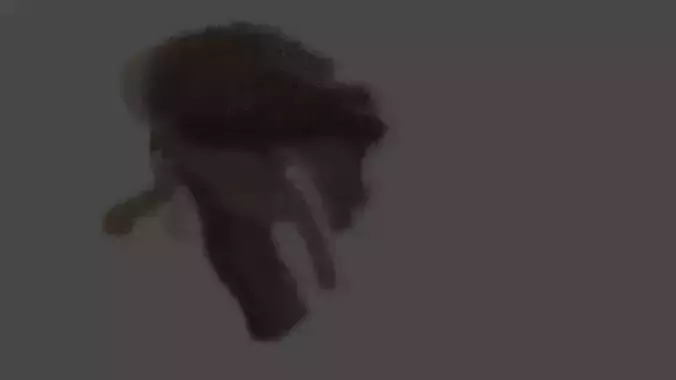 dreadlocks Low-poly 3D model