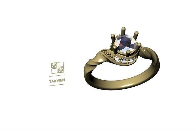 ring gold 3D print model