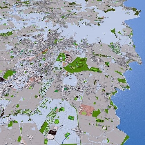 Sydney City 3d model October 2021 Low-poly 3D model