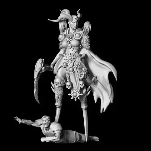 Hella figurine of woman 3D print model
