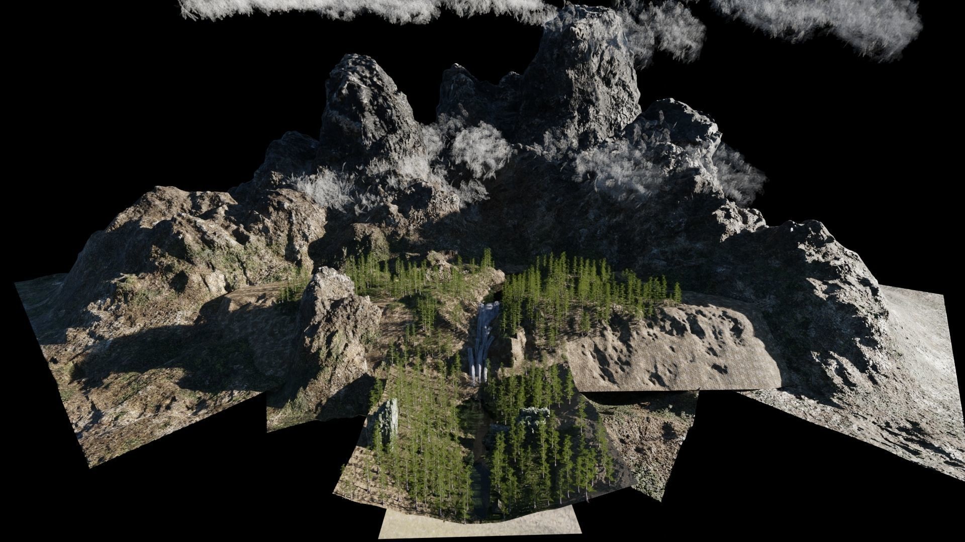 Old House in Forest Scene 3D model_8