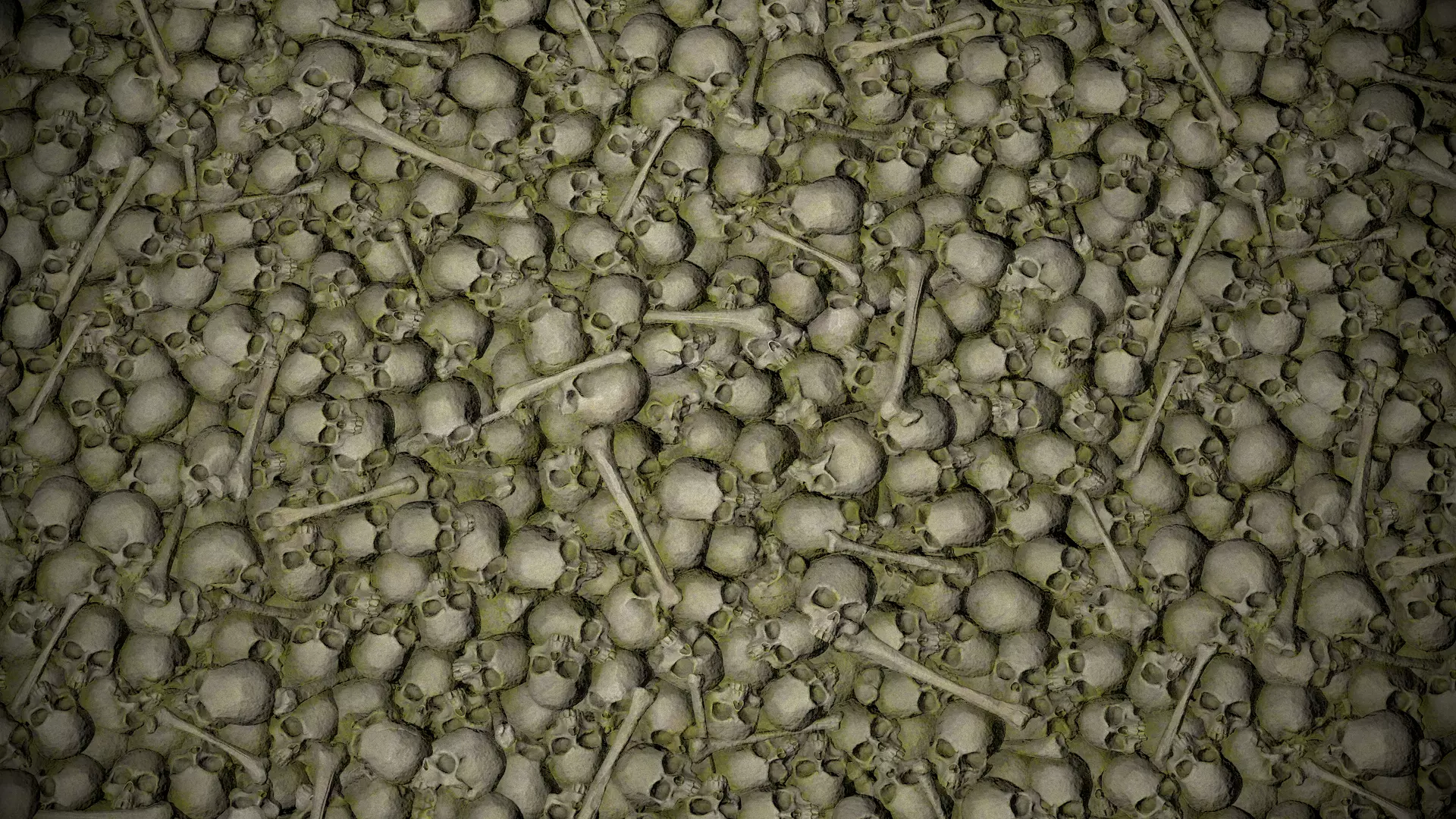 Pile of bones with moss Texture