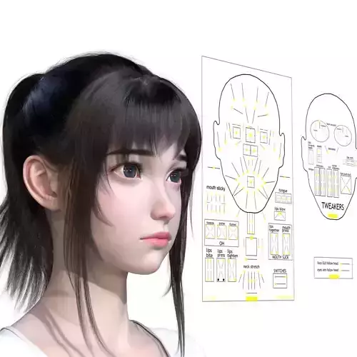Metahuman standard character 3D model