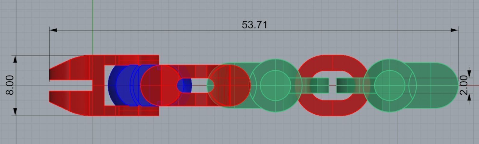 Eslabon para cadenas chain link E2016-8 3D print model 3D print model_7