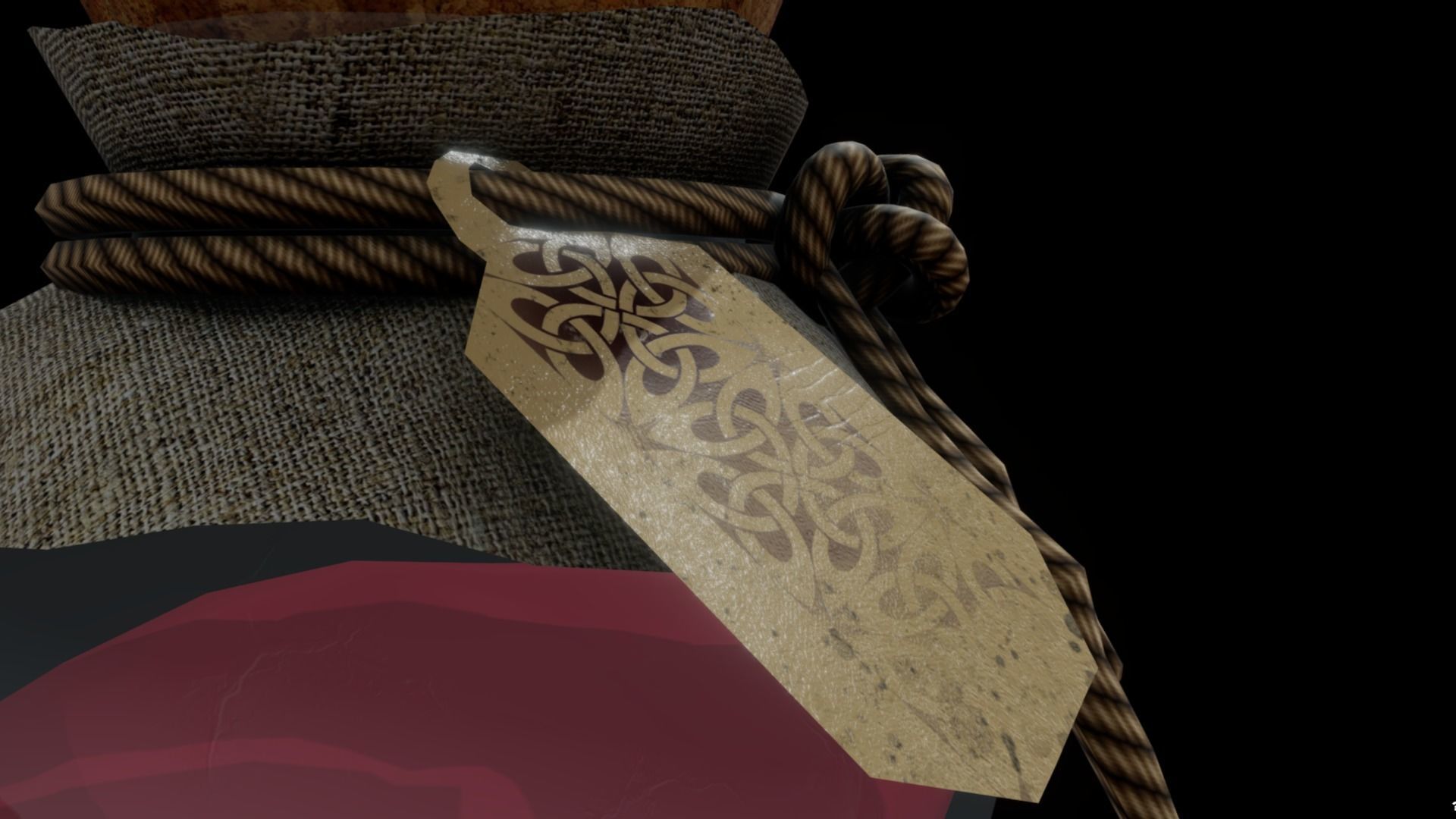 Flask with an alchemical potion Low-poly 3D model_5