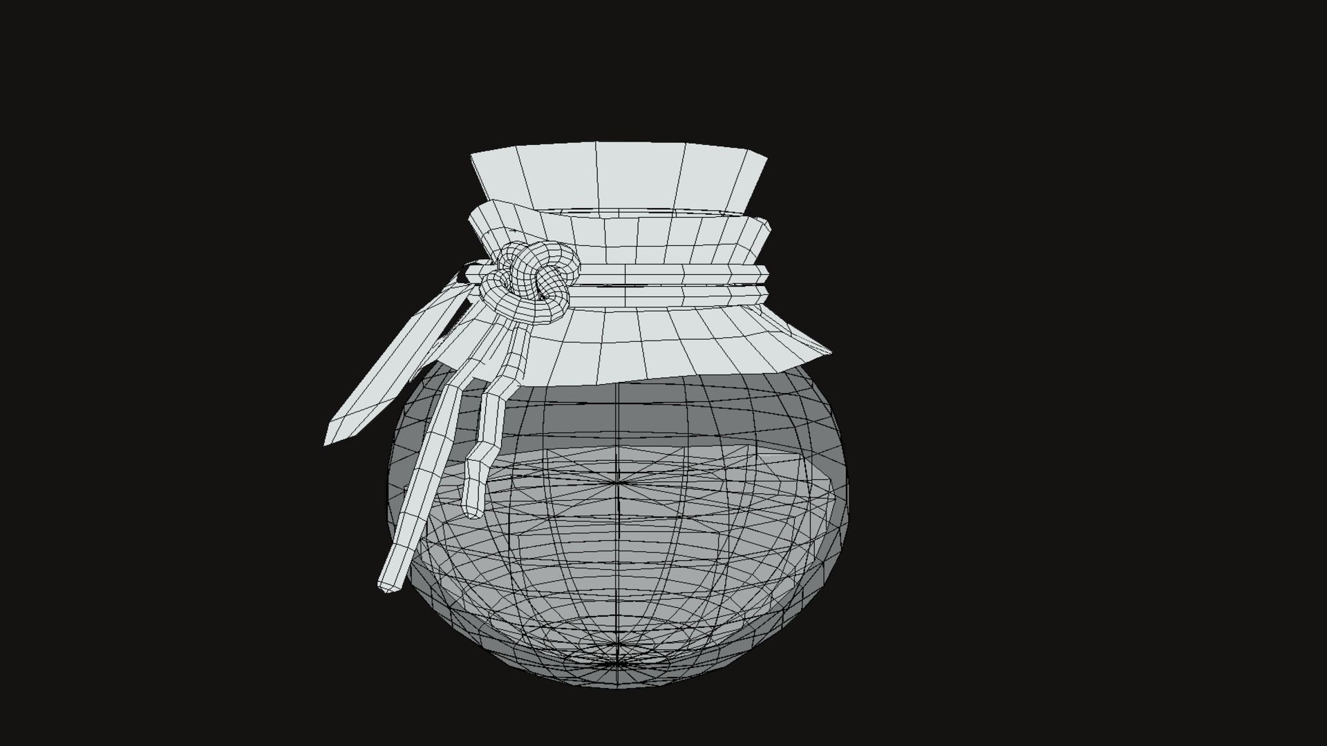 Flask with an alchemical potion Low-poly 3D model_3