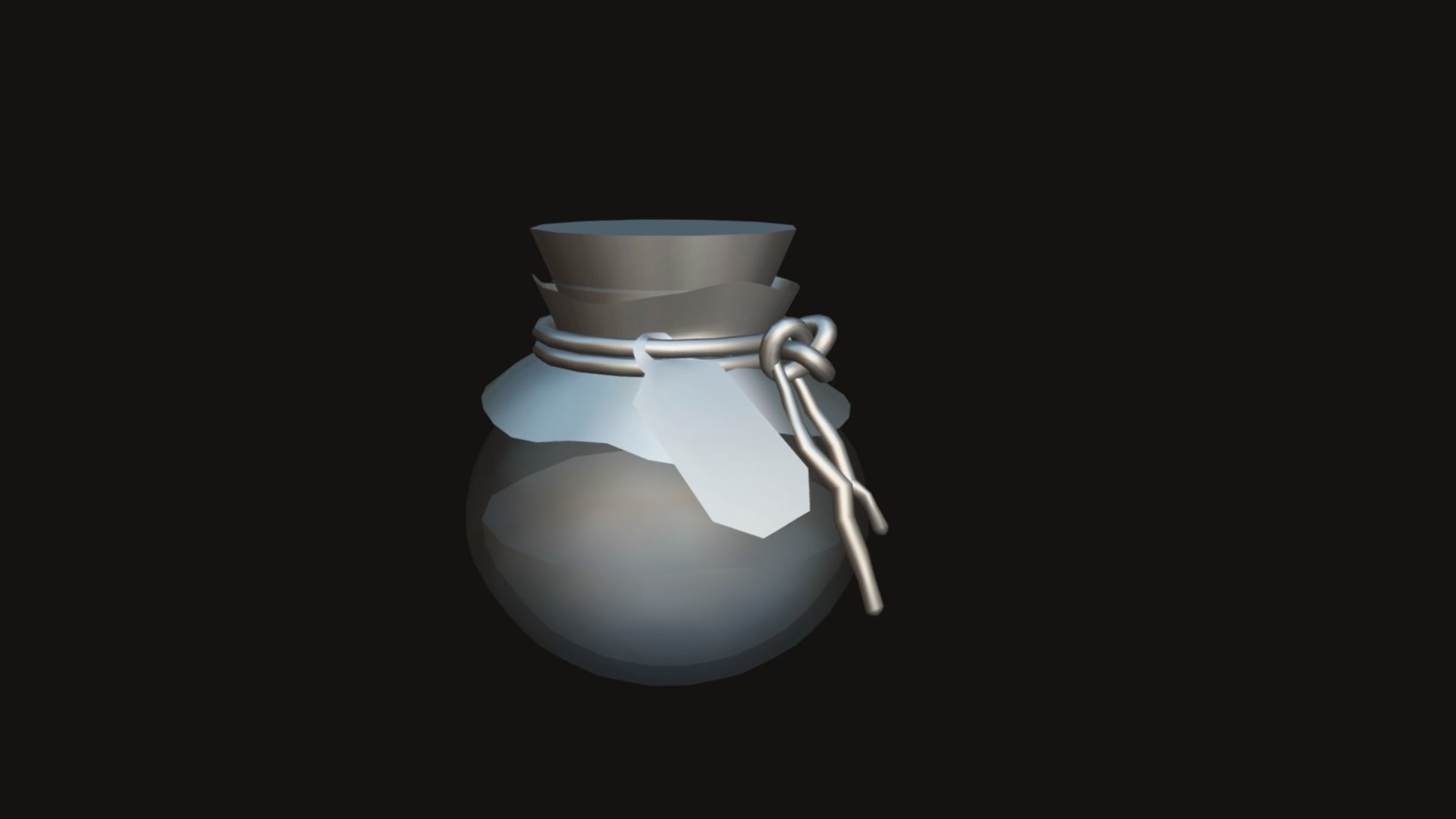 Flask with an alchemical potion Low-poly 3D model_4