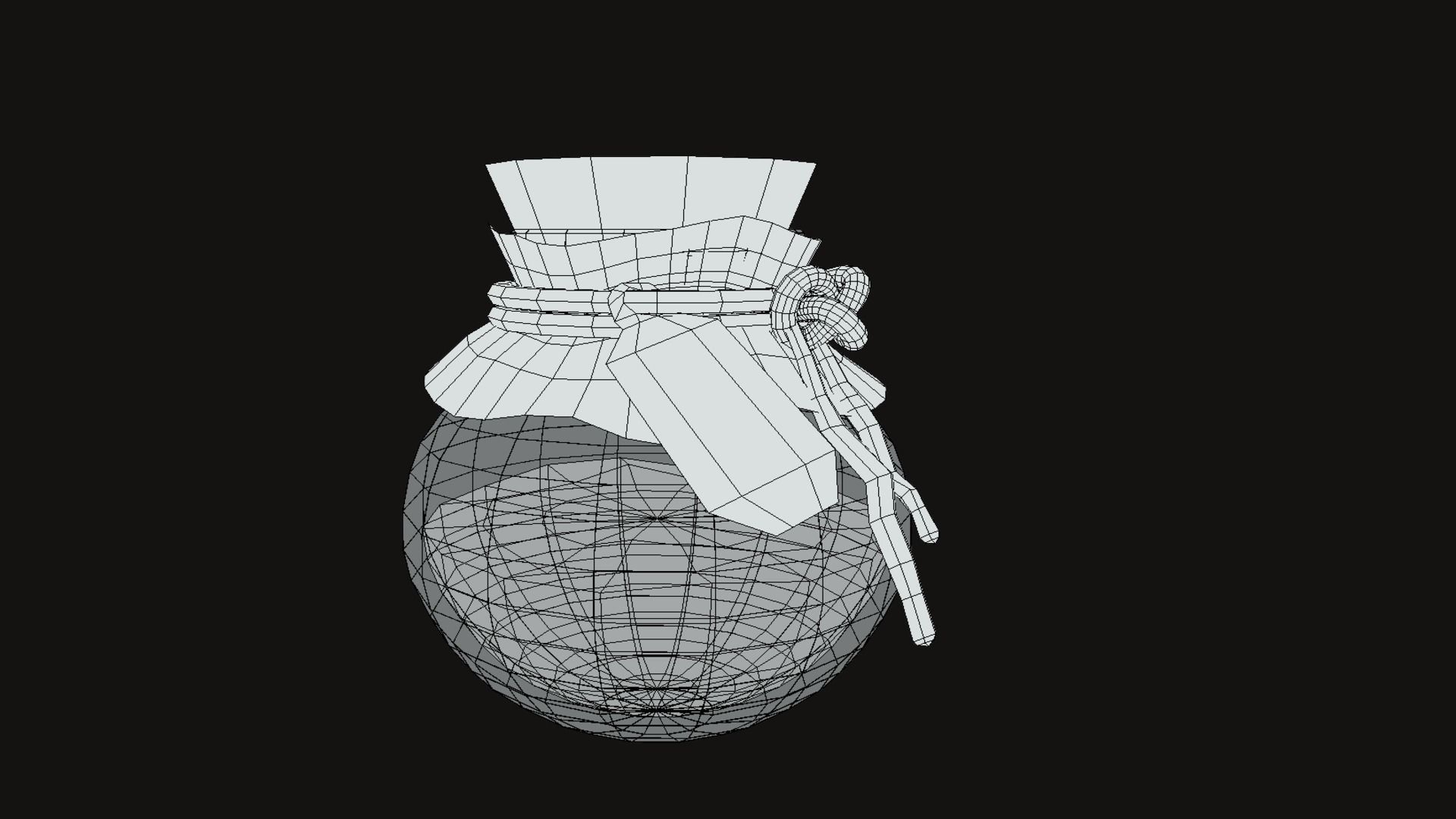 Flask with an alchemical potion Low-poly 3D model_2