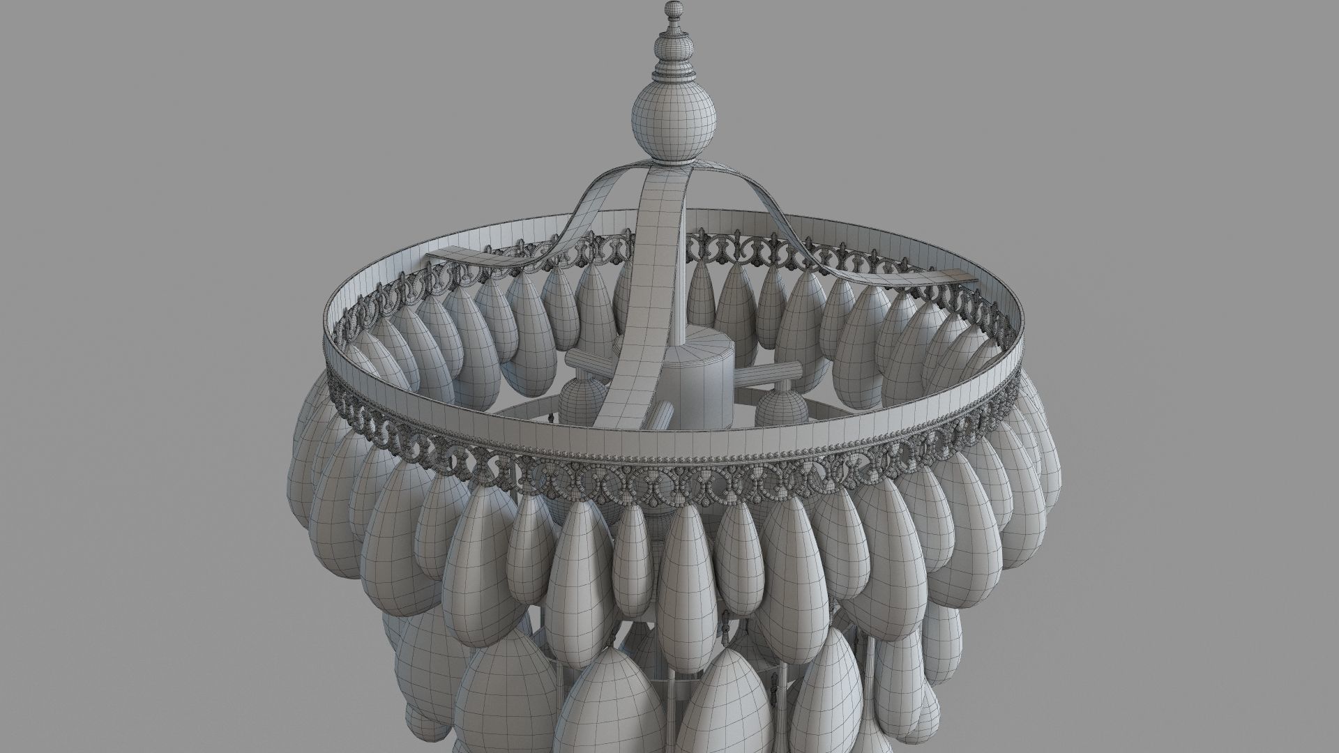 Anabella Table Lamp Antique Gold Finish 3D model_5