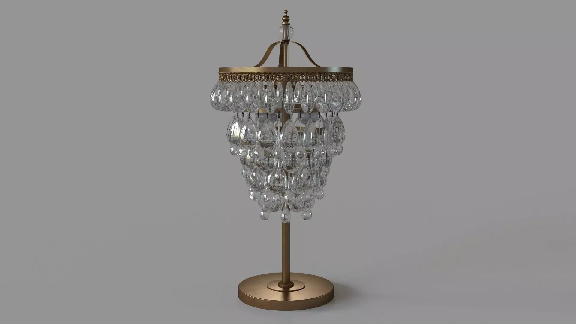 Anabella Table Lamp Antique Gold Finish 3D model_0