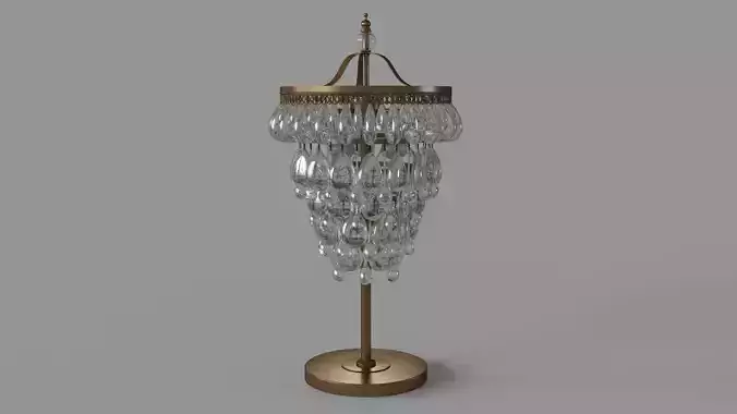 Anabella Table Lamp Antique Gold Finish 3D model