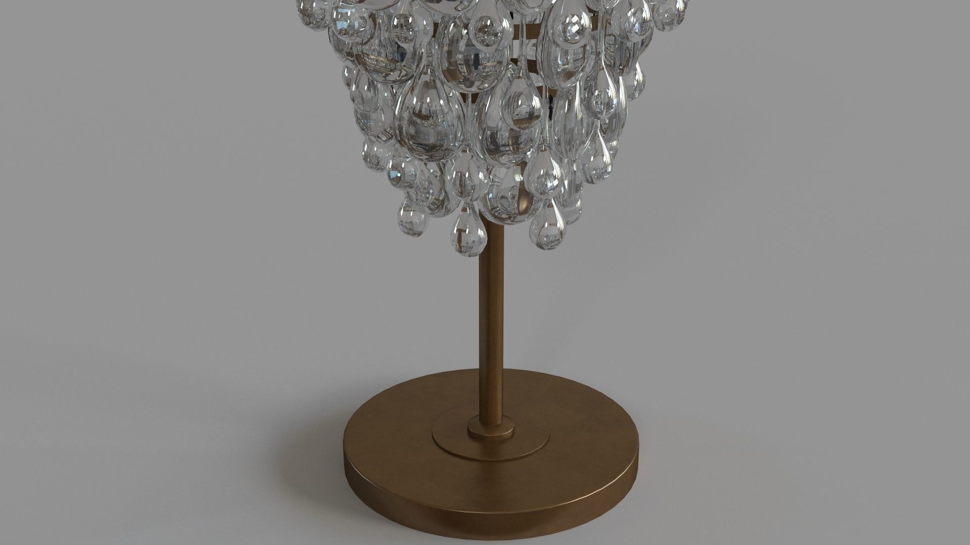 Anabella Table Lamp Antique Gold Finish 3D model_3