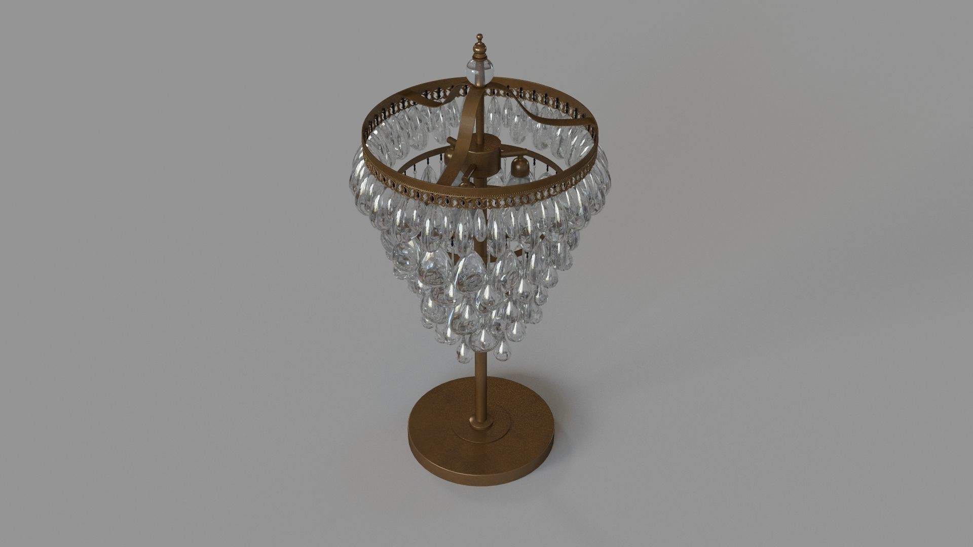 Anabella Table Lamp Antique Gold Finish 3D model_1