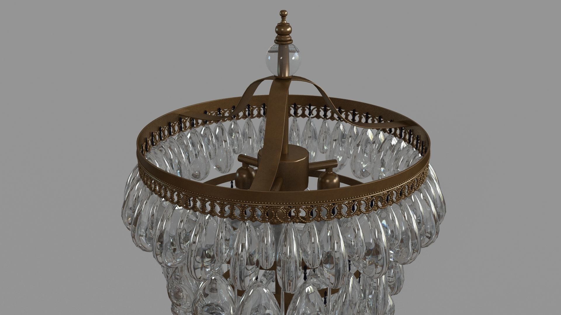 Anabella Table Lamp Antique Gold Finish 3D model_2