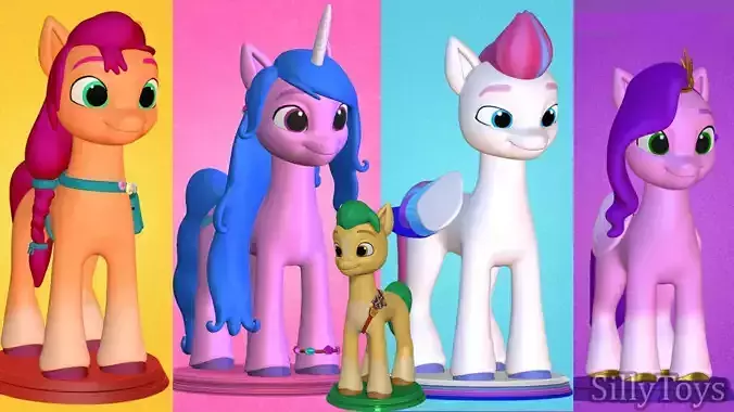 Sunny Izzy Zipp Hitch and Pipp - My Little Pony A New Generation 3D print model