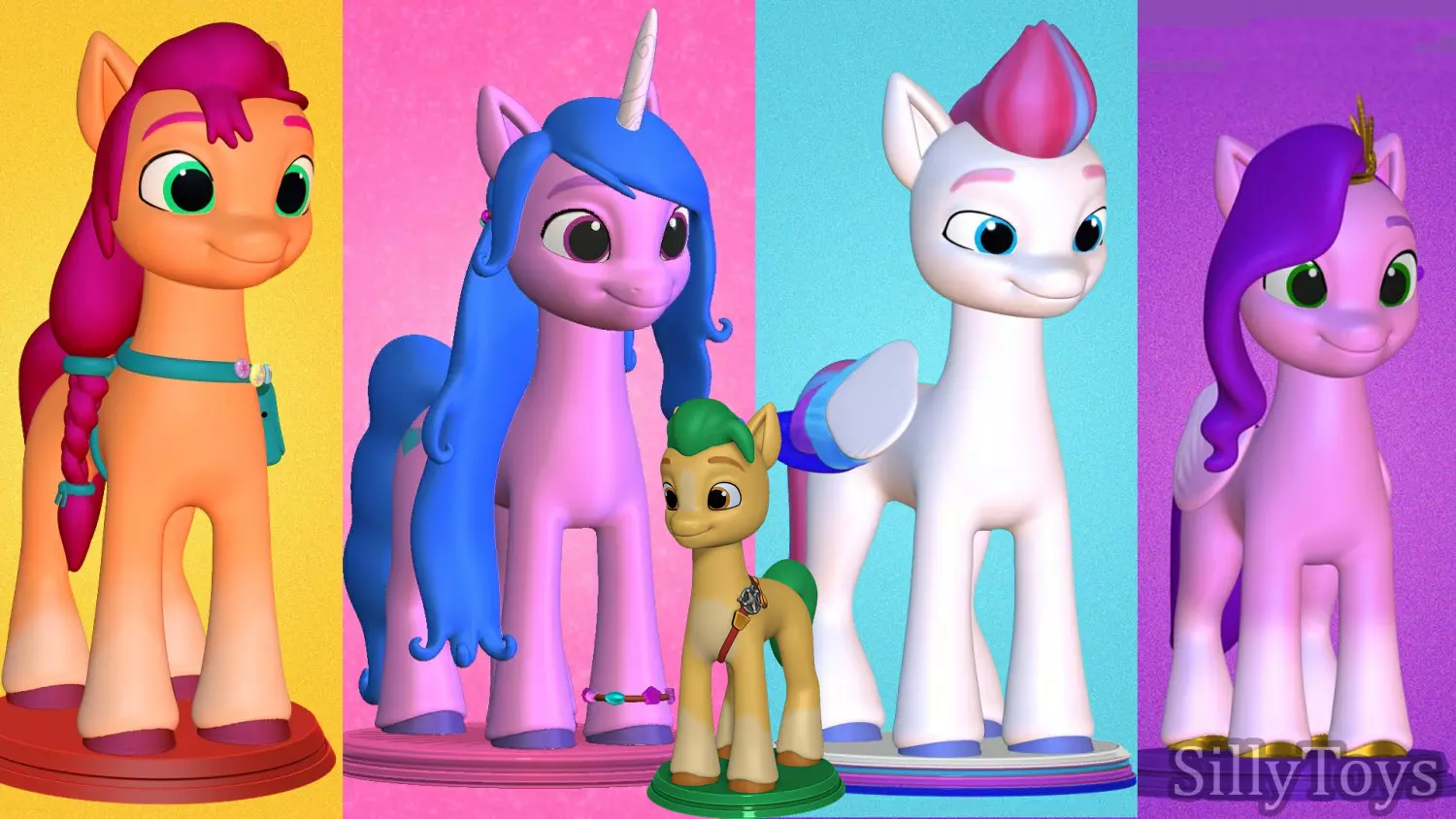 Sunny Izzy Zipp Hitch and Pipp - My Little Pony A New Generation 3D print model