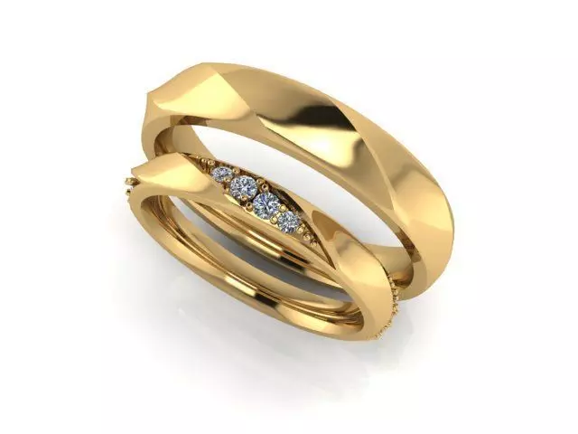 wedding ring 3D print model_0
