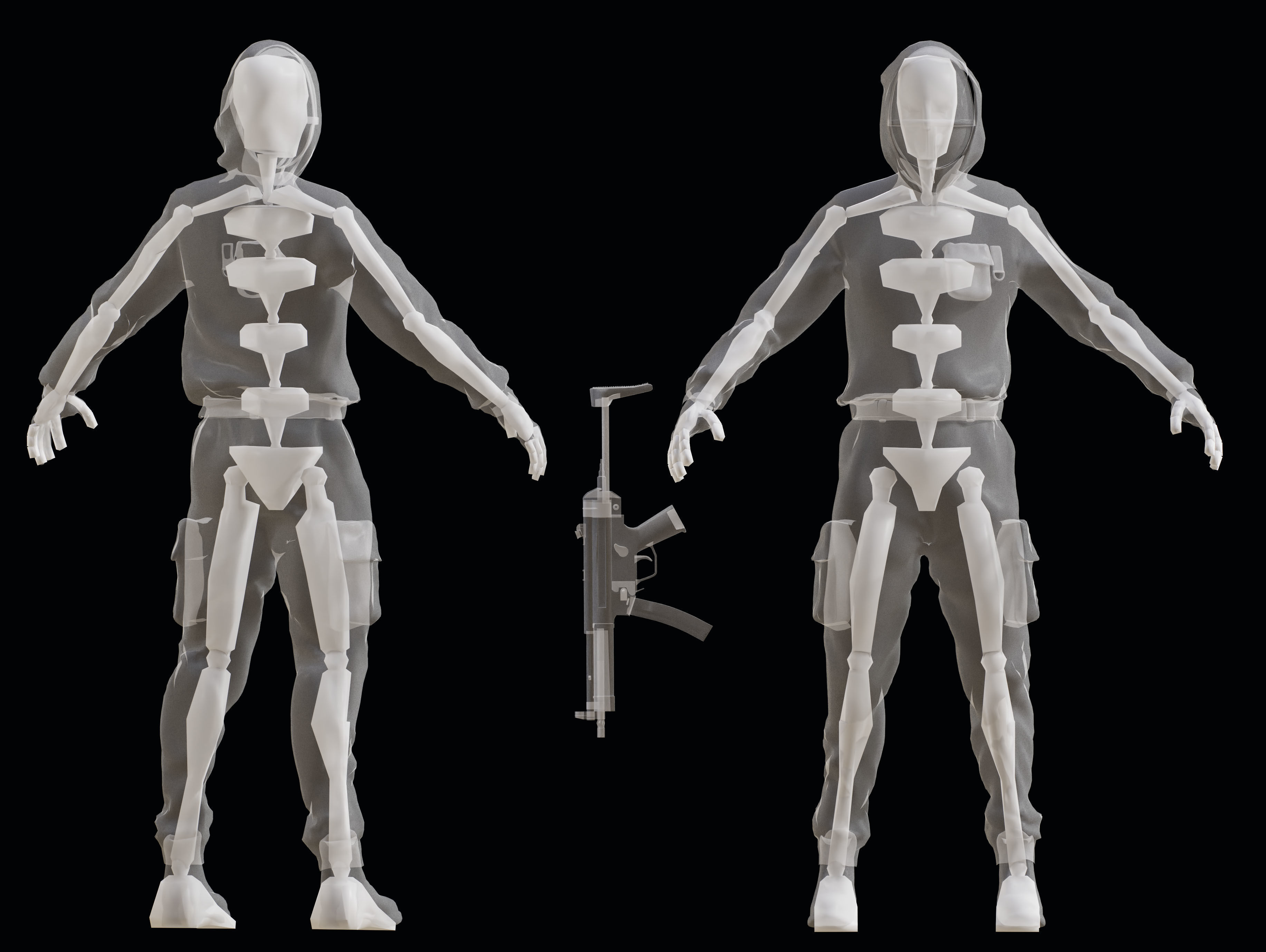 Squid Game soldier Low-poly 3D model_8