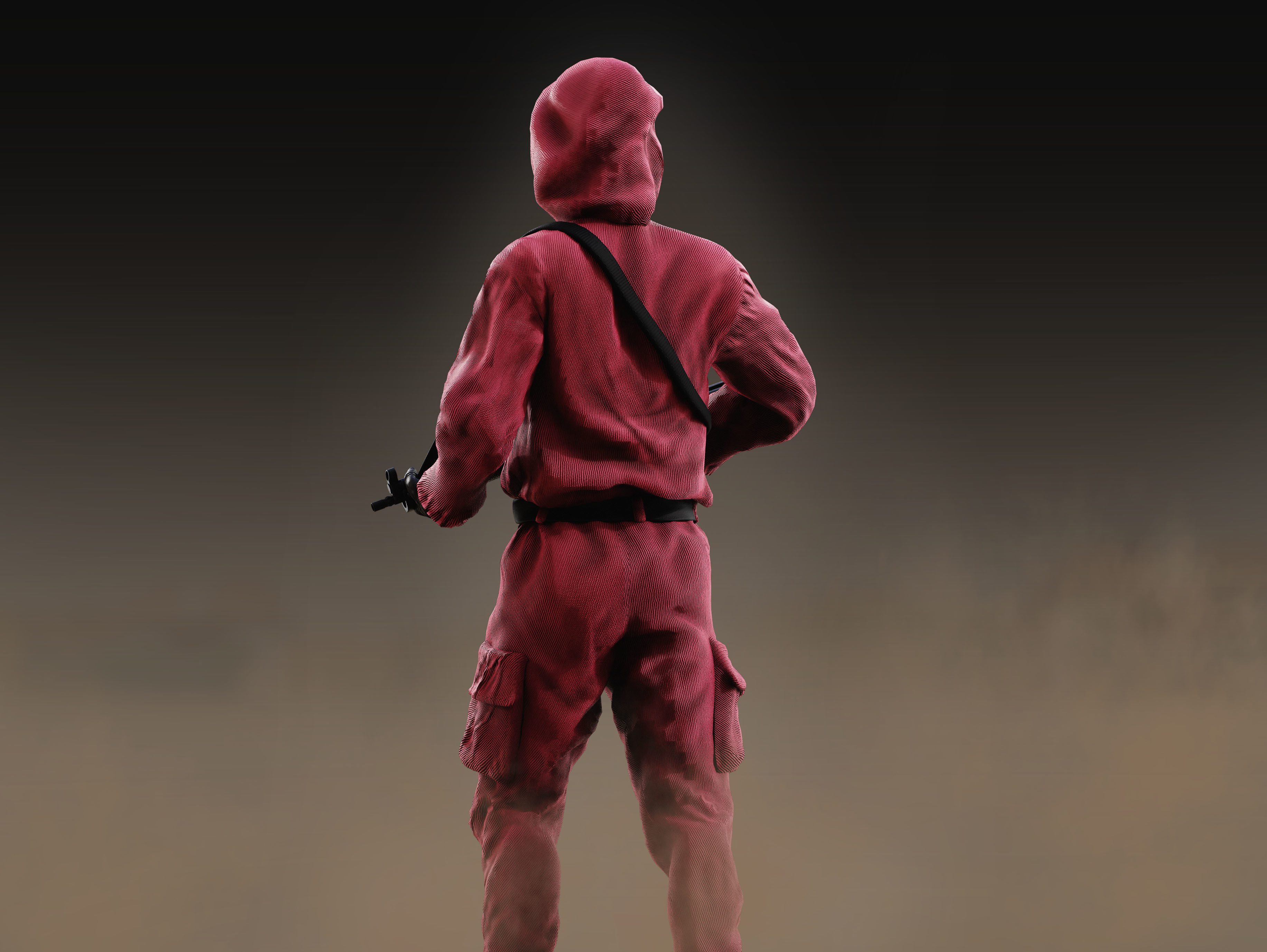 Squid Game soldier Low-poly 3D model_6
