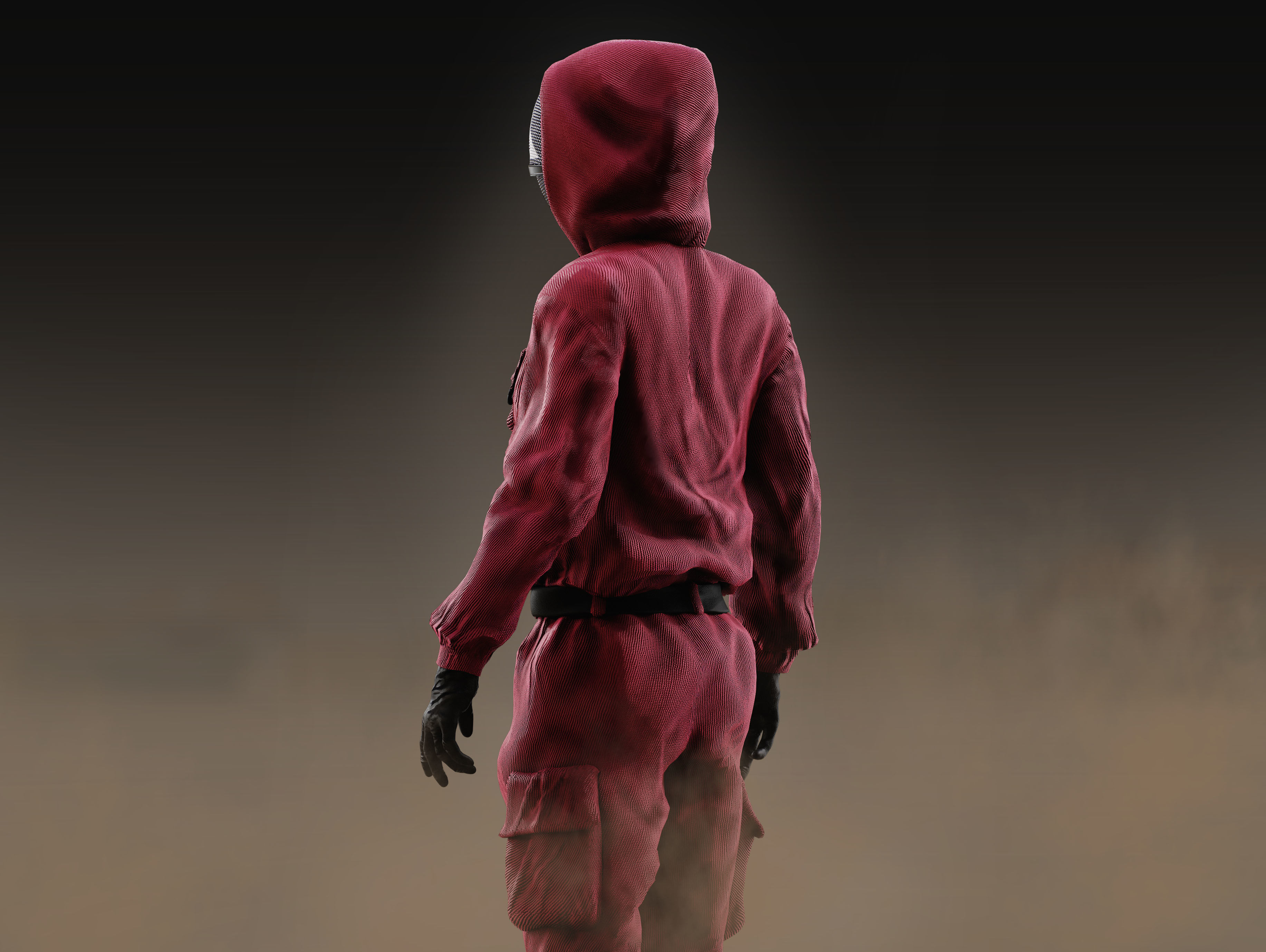 Squid Game soldier Low-poly 3D model_5