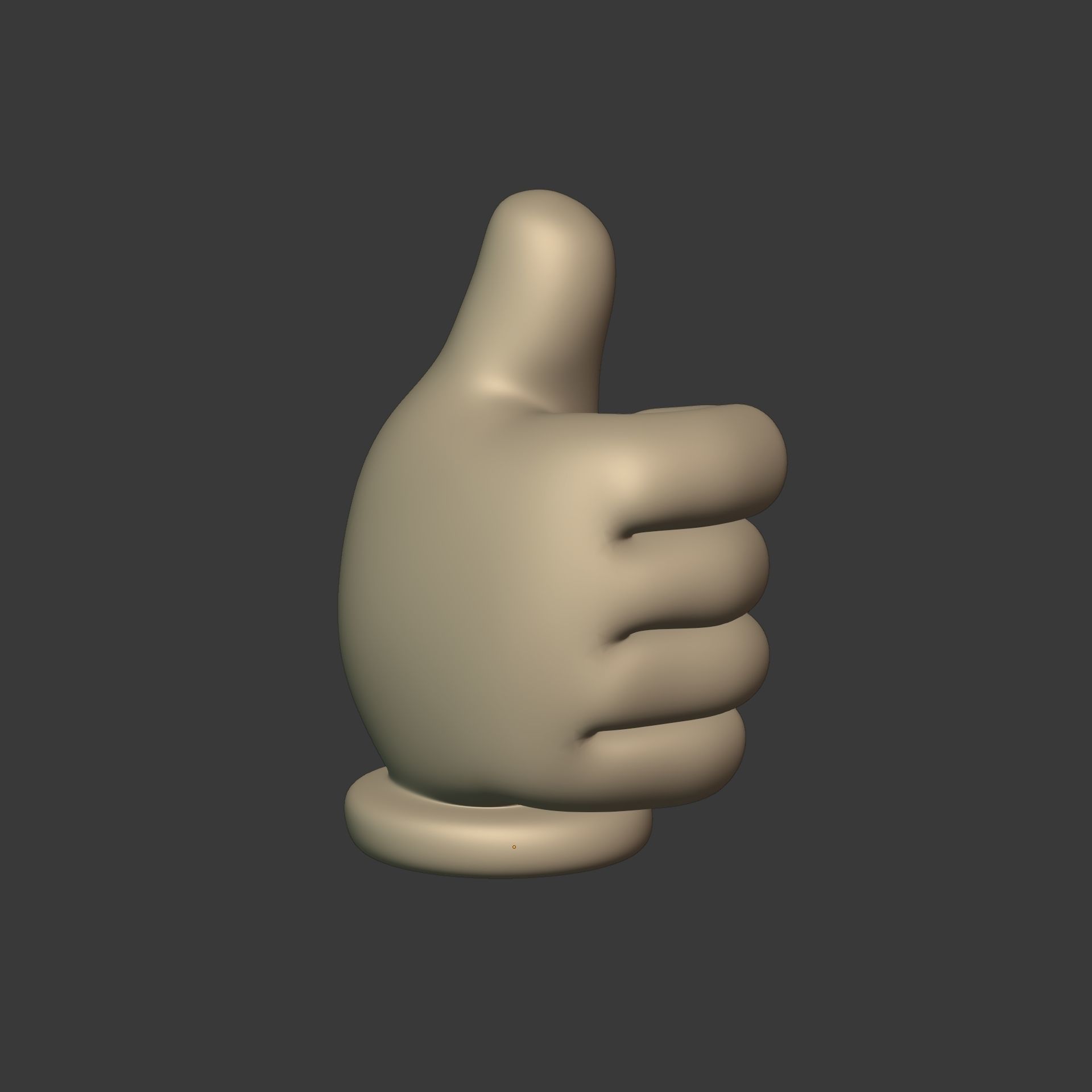 Cartoon Hand Figurine Low-poly 3D model_13