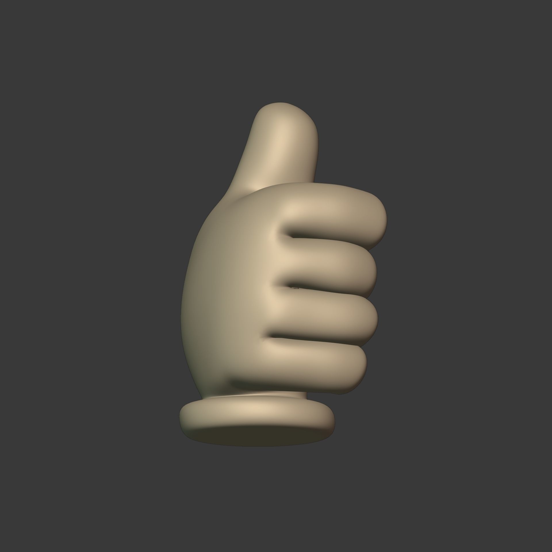 Cartoon Hand Figurine Low-poly 3D model_7