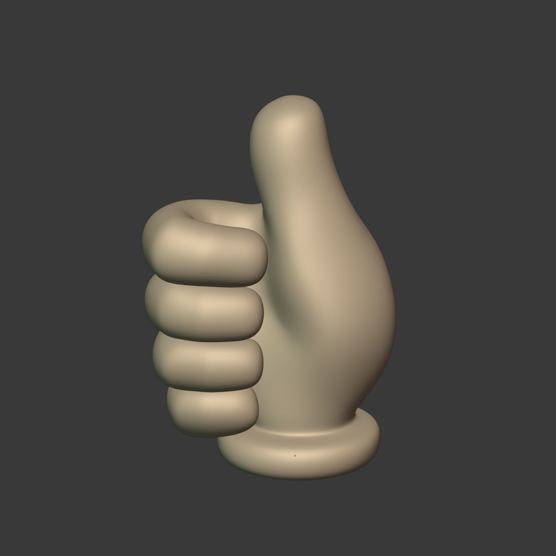 Cartoon Hand Figurine Low-poly 3D model_1