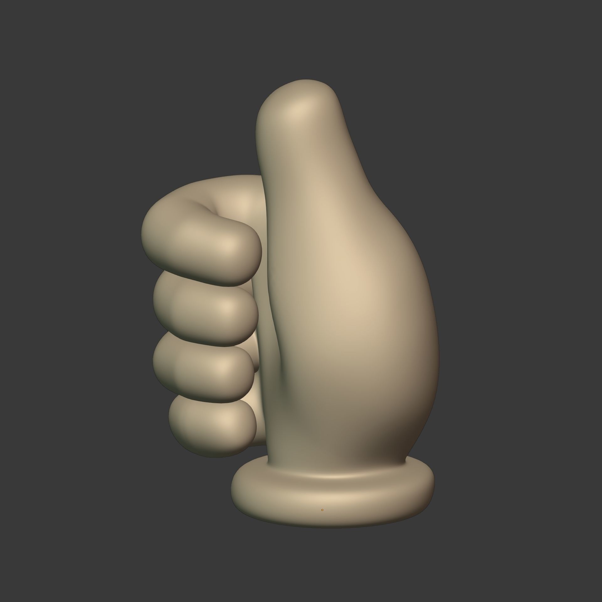 Cartoon Hand Figurine Low-poly 3D model_5