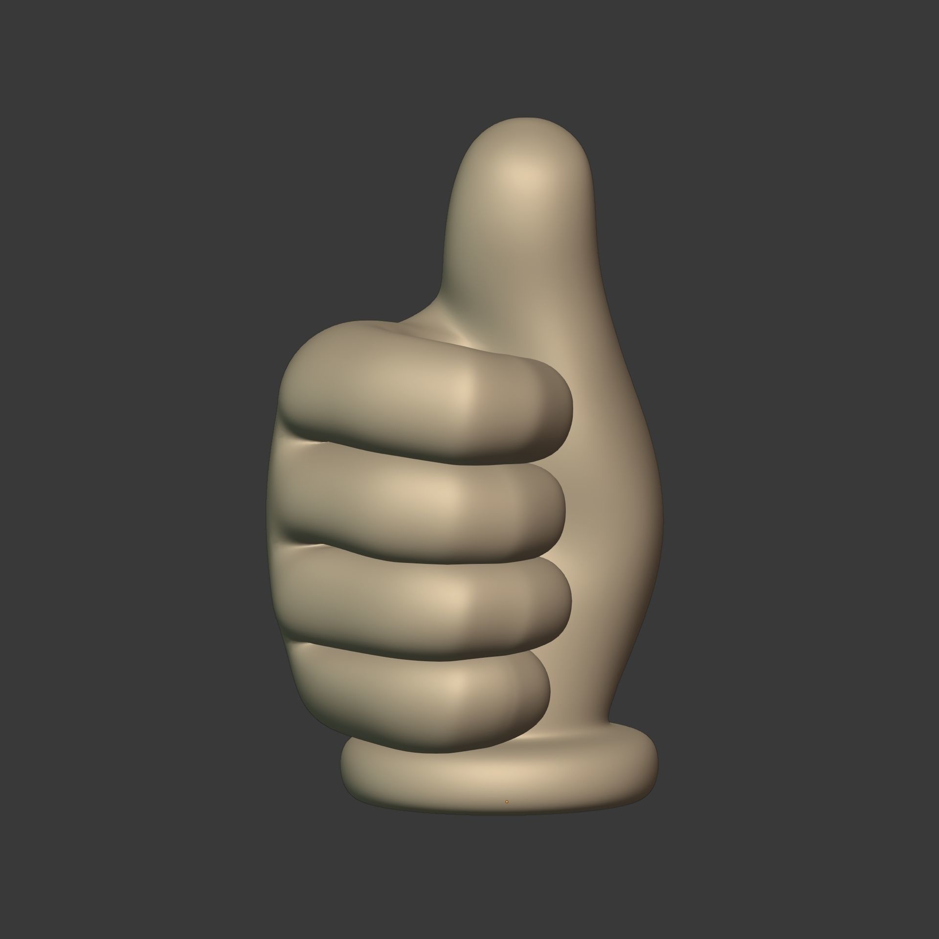Cartoon Hand Figurine Low-poly 3D model_3