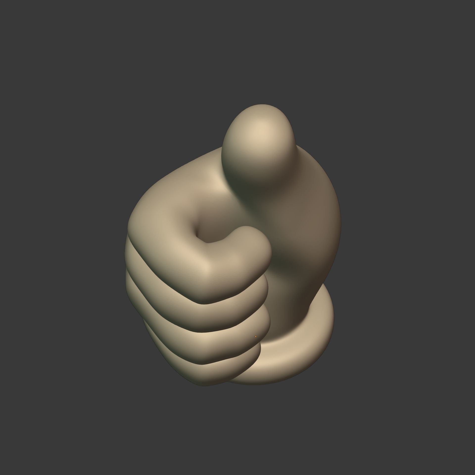 Cartoon Hand Figurine Low-poly 3D model_9